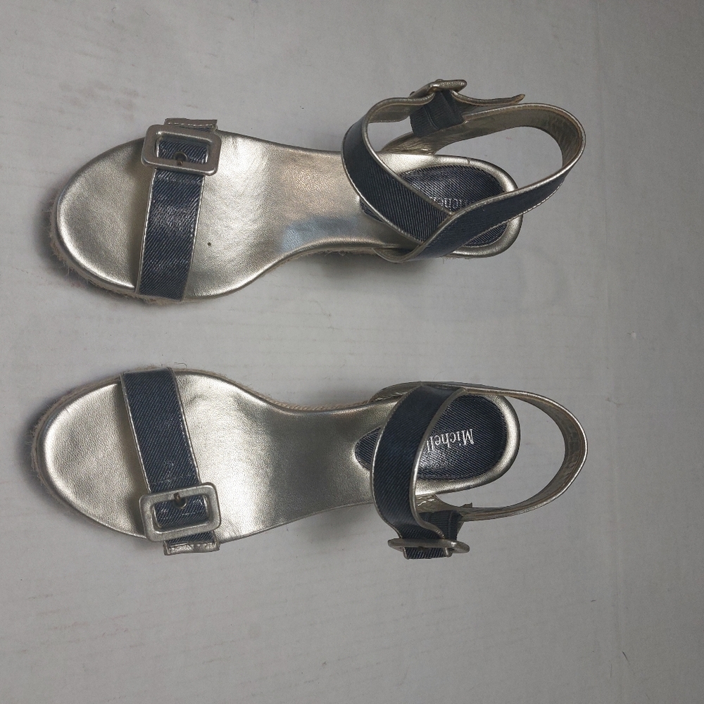 Michelle D Sandals Heels Wedges Size 8 - Picture 12 of 14